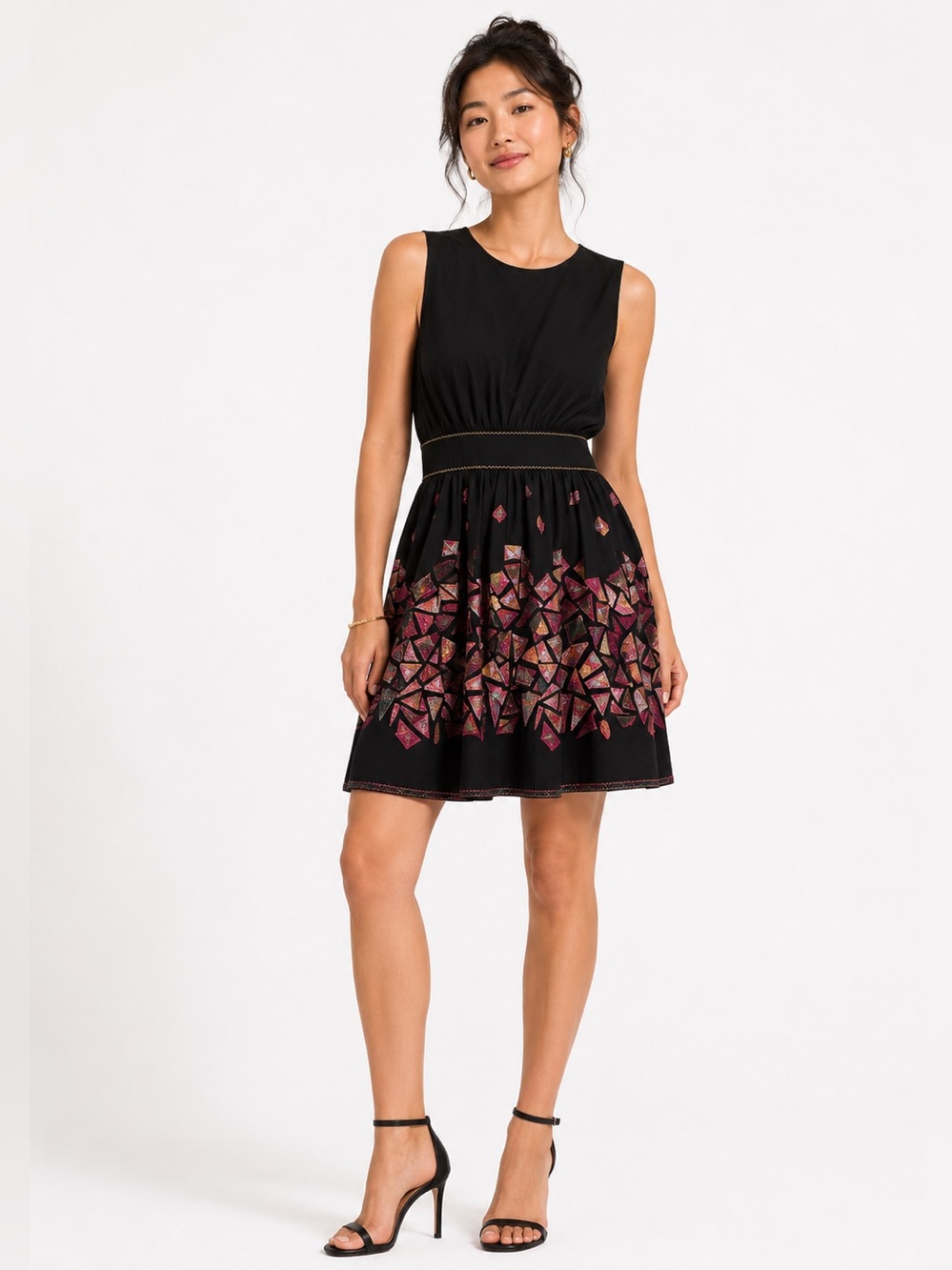 Yumi Kim‎ Embroidered Geometric Dress Artsy Art To Wear size 6/8